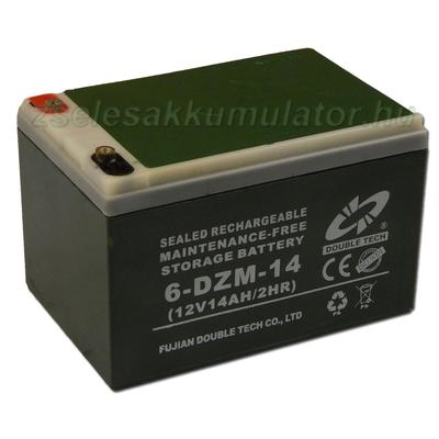 Double Tech 12V 14Ah Ciklikus zselés akkumulátor elektromos kerékpárba