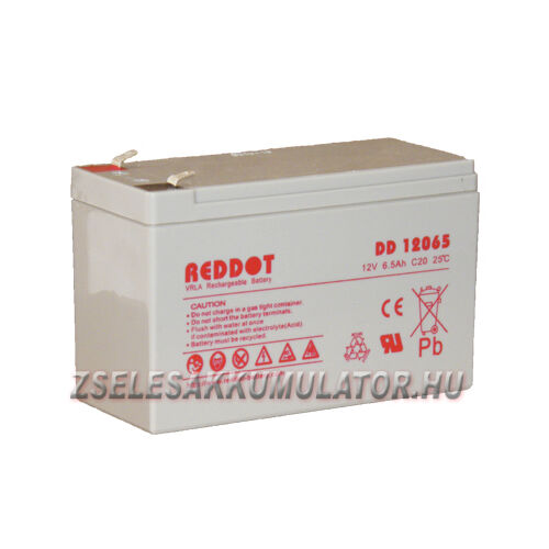 RedDot 12V 6,5Ah Zselés akkumulátor