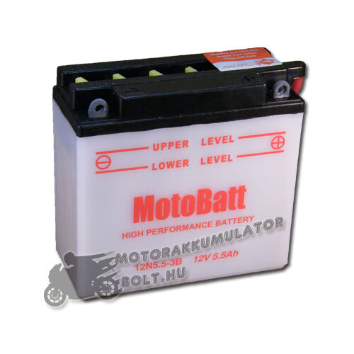 MotoBatt 12N5,5-3B 12V 5,5Ah Motor akkumulátor sav nélkül
