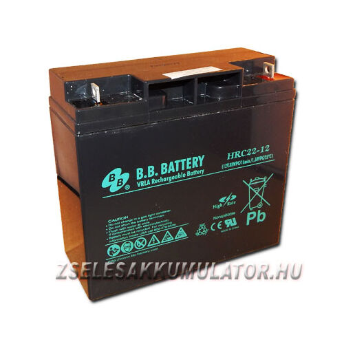 BB Battery 12V 22Ah Zselés akkumulátor