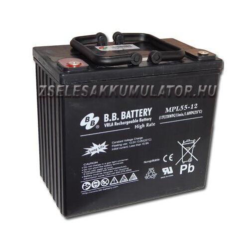 BB Battery 12V 55Ah Zselés akkumulátor HRL55-12