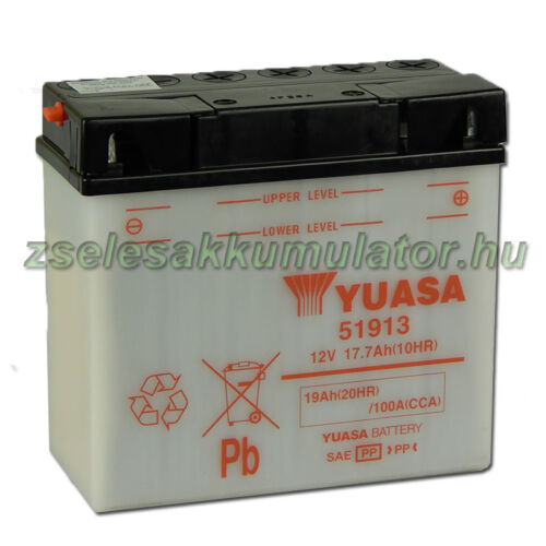 Yuasa 51913 12V 19Ah Motor akkumulátor sav nélkül