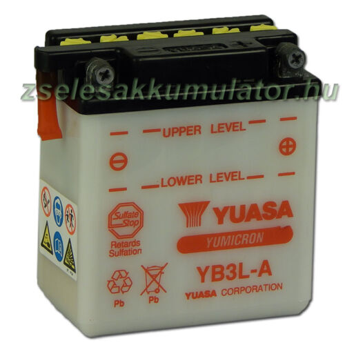 Yuasa YB3L-A 12V 3Ah Motor akkumulátor sav nélkül