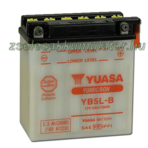 Yuasa YB5L-B 12V 5Ah Motor akkumulátor sav nélkül