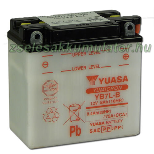 Yuasa YB7L-B 12V 8Ah Motor akkumulátor sav nélkül