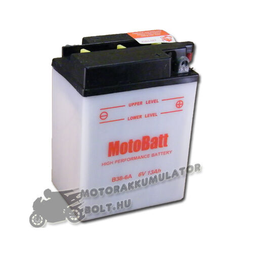 MotoBatt B38-6A 6V 13Ah Motor akkumulátor sav nélkül
