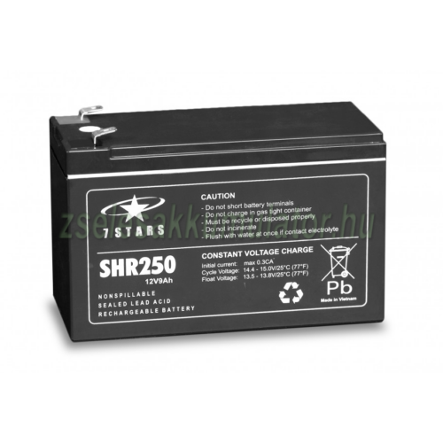 7 Stars SHR250 12V 9Ah Zselés akkumulátor 