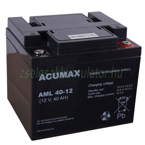 Acumax ALM40-12 12V 40Ah longlife zselés akkumulátor