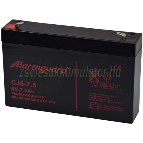 Alarmguard 6V 7,5Ah zselés akkumulátor