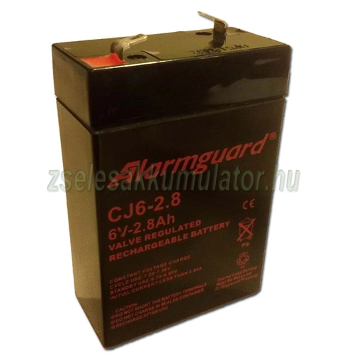 Alarmguard 6V 2,8Ah zselés akkumulátor