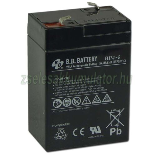  BB Battery 6V 4Ah Zselés akkumulátor