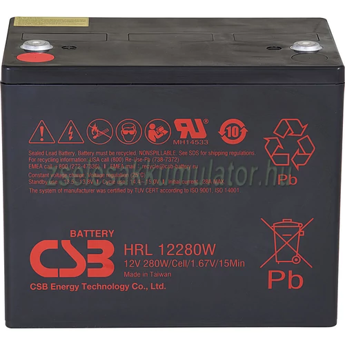 CSB 12V 75Ah Zselés Akkumulátor HRL 12280W