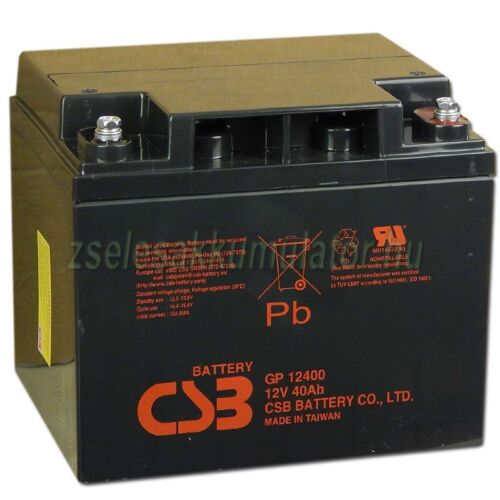  CSB 12V 40Ah Zselés Akkumulátor GP 12400