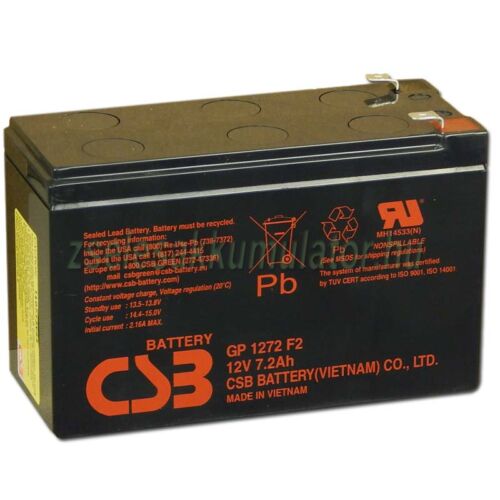  CSB 12V 7,2Ah Zselés Akkumulátor GP 1272 F2