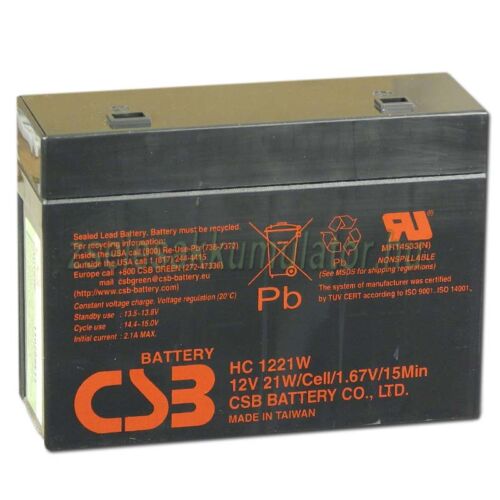  CSB 12V 5,1Ah Zselés Akkumulátor HC 1221W F2