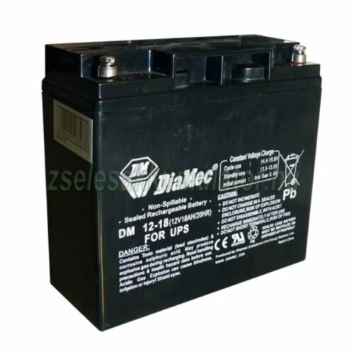  Diamec 12V 18Ah zselés akkumulátor DM12-18