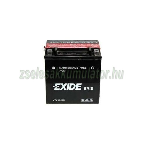 Exide ETX16-BS (YTX16-BS) 12V 14Ah gondozásmentes AGM (zselés) motor akkumulátor