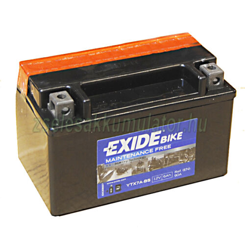 Exide ETX7A-BS (YTX7A-BS) 12V 6Ah gondozásmentes AGM (zselés) motor akkumulátor