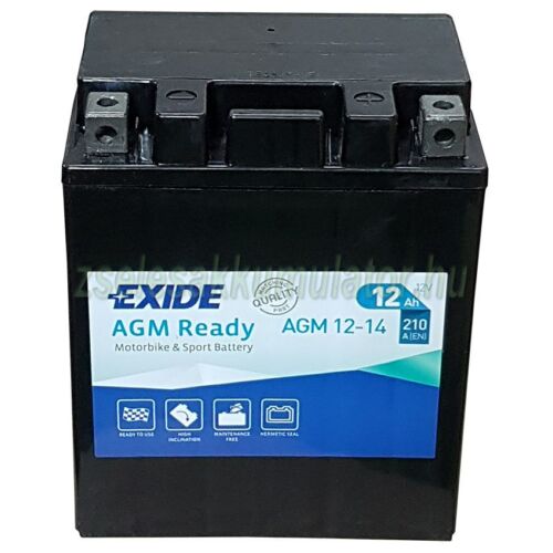 Exide AGM12-14 (YTX14L-BS) 12V 12Ah gondozásmentes AGM (zselés) motor akkumulátor