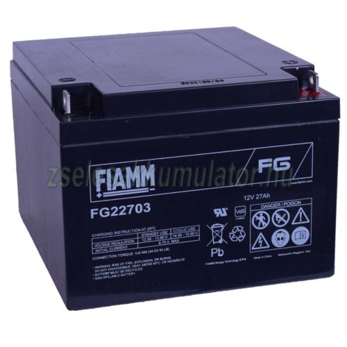 FIAMM 12V 27Ah Zselés akkumulátor FG22703