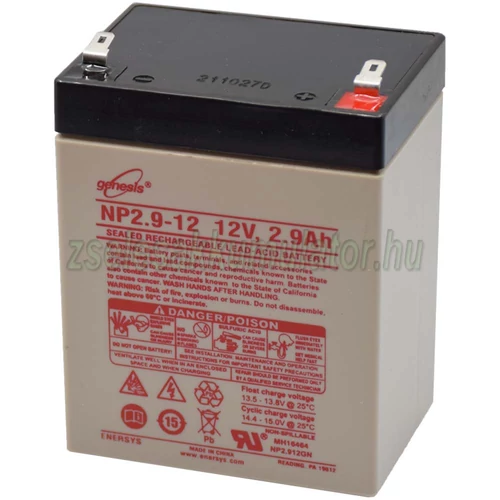 Genesis NP2.9-12 12V 2,9Ah Zselés akkumulátor 