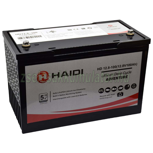 HAIDI 12V 100Ah ciklikus Lítium akkumulátor