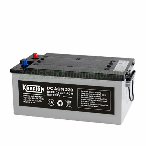 Krafton KCD12-220 12V 220Ah Zselés akkumulátor