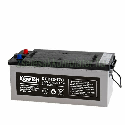 Krafton KCD12-170 12V 170Ah Zselés akkumulátor