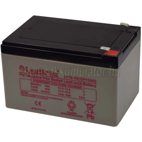 Leaftron 12V 12Ah Zselés akkumulátor LT12-12 F2