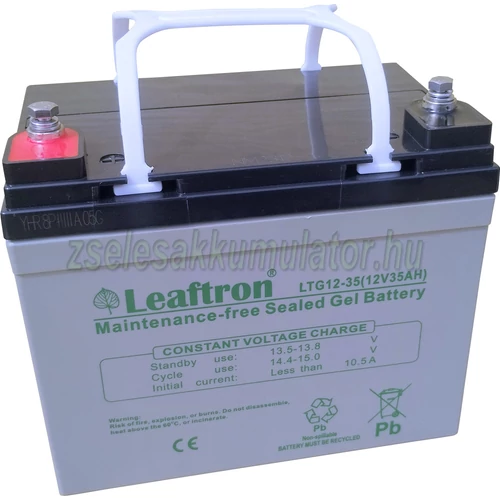  Leaftron 12V 35Ah Ciklkus Zselés GÉL Akkumulátor LTG12-35