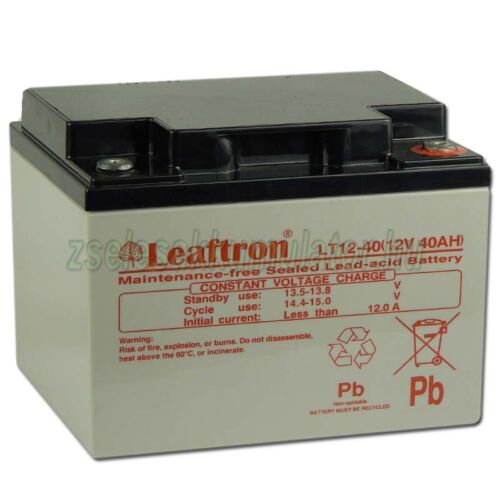  Leaftron 12V 40Ah Zselés akkumulátor LT12-40