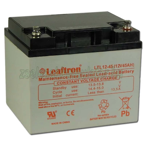  Leaftron 12V 45Ah Zselés akkumulátor LTL12-45