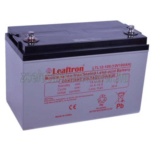  Leaftron 12V 100Ah Zselés akkumulátor LTL12-100