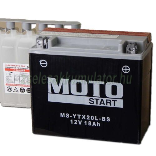  MotoSTART YTX20L-BS 12V 18Ah gondozásmentes AGM (zselés) motor akkumulátor