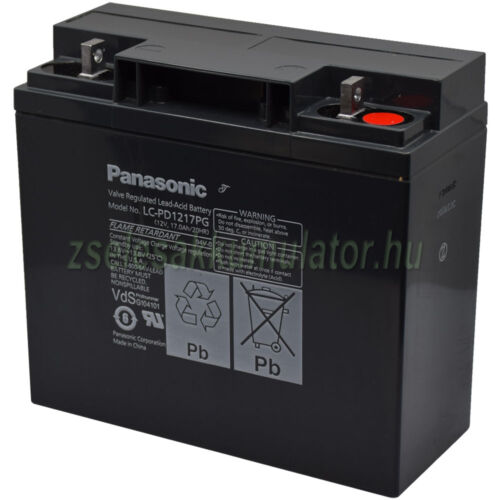 Panasonic 12V 17Ah Zselés akkumulátor LC-PD1217PG