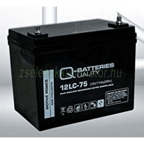 Q-Batteries 12LCP-75 12V 75Ah Ciklikus Zselés akkumulátor