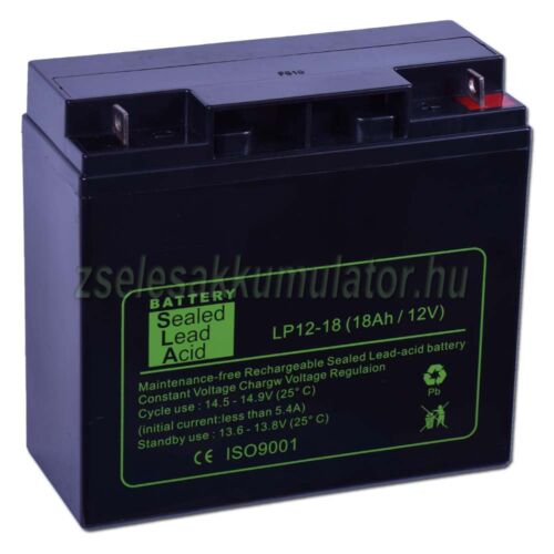 SLA 12V 18Ah Zselés akkumulátor LP12-18