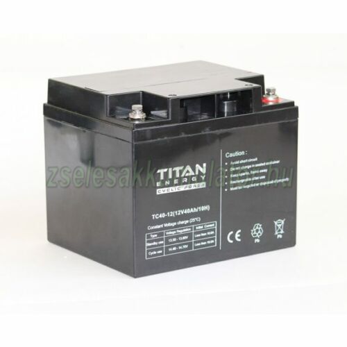TitanEnergy CyclicPower TC40-12 12V 40Ah Ciklikus Zselés akkumulátor