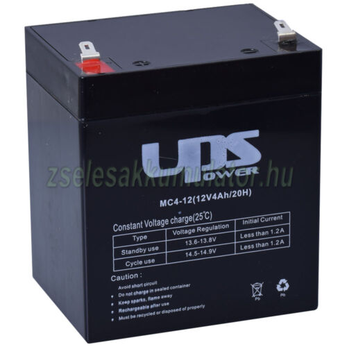 UPS Power MC4-12 12V 4Ah Zselés akkumulátor