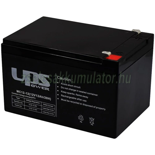 UPS Power MC12-12 12V 12Ah Zselés akkumulátor