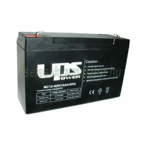UPS Power MC12-6 6V 12Ah Zselés akkumulátor