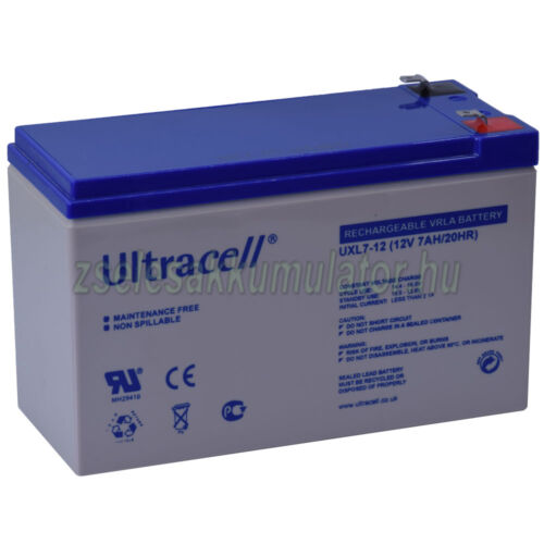 12V 7Ah Ultracell zselés akkumulátor