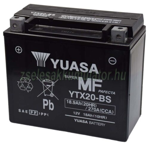  Yuasa YTX20-BS 12V 18Ah gondozásmentes AGM (zselés) motor akkumulátor