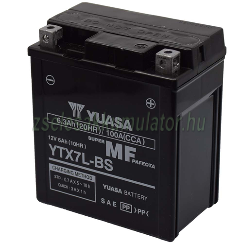  Yuasa YTX7L-BS 12V 6Ah gondozásmentes AGM (zselés) motor akkumulátor