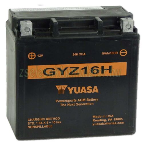  Yuasa GYZ16H 12V 16Ah gondozásmentes AGM (zselés) motor akkumulátor