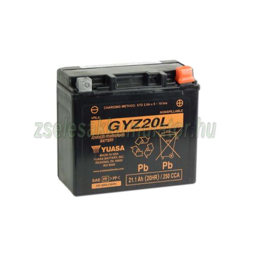  Yuasa GYZ20L 12V 20Ah gondozásmentes AGM (zselés) motor akkumulátor