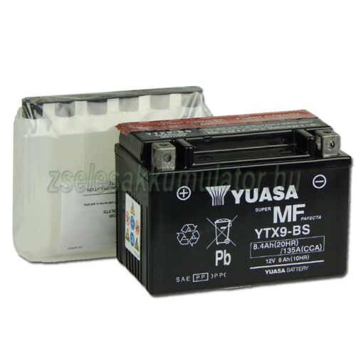  Yuasa YTX9-BS 12V 8Ah gondozásmentes AGM (zselés) motor akkumulátor