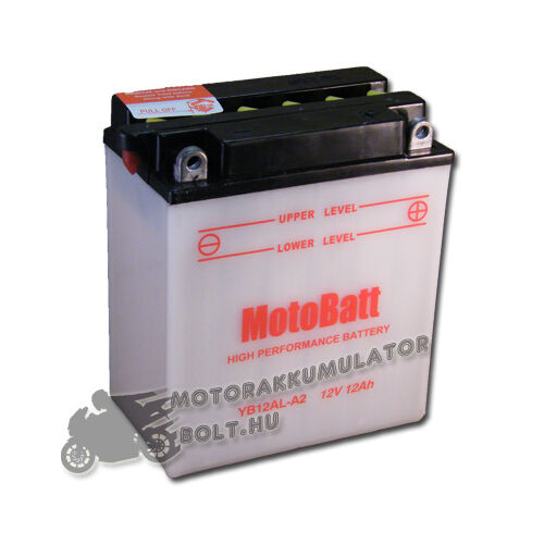 MotoBatt YB12AL-A2 12V 12Ah Motor akkumulátor sav nélkül