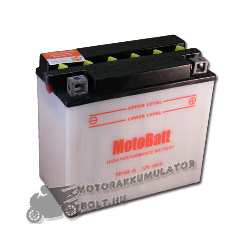 MotoBatt YB18L-A2 12V 18Ah Motor akkumulátor sav nélkül