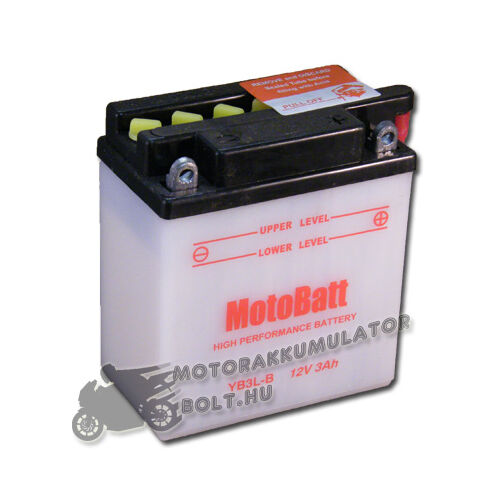 MotoBatt YB3L-B 12V 3Ah Motor akkumulátor sav nélkül